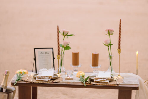 Romantic Beach Picnic Proposal, Krabi Wedding Planner, Krabi surprise proposal decoration