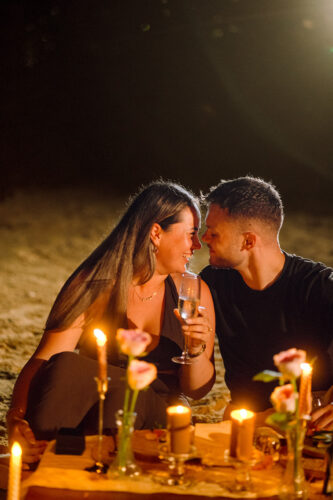 Romantic Beach Picnic Proposal, Krabi Wedding Planner, Krabi surprise proposal decoration